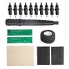 Набор для татуировки, алюминиевая ручка для татуировки и 10 шариковых картриджей с тренировочной кожей