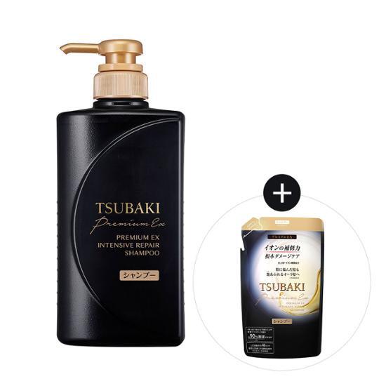 Tsubaki Premium EX Intensive Repair Шампунь 490 мл специальный (+330мл пополнение)