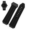 Для HUBLOT BIG BANG Classic Fusion Серии 25*19 мм или 25*17 мм Водонепроницаемый Мужской Силиконовый Ремешок для Часов Черный Аксессуары для Часов Ремешок