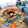 Cute Cartoon Son Goku Round Area Rug Carpet Rug For Living Room Bedroom Sofa Playroom Decor Nonslip Floor Mat