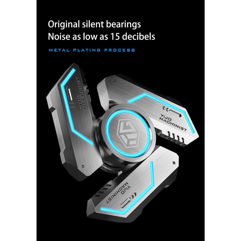 Fidget Spinner Alloy Luminous Light EDC Hand Gyroscope Stress Toys R188 Silent Bearing for Adults Male Kids Toys Birthday Gift