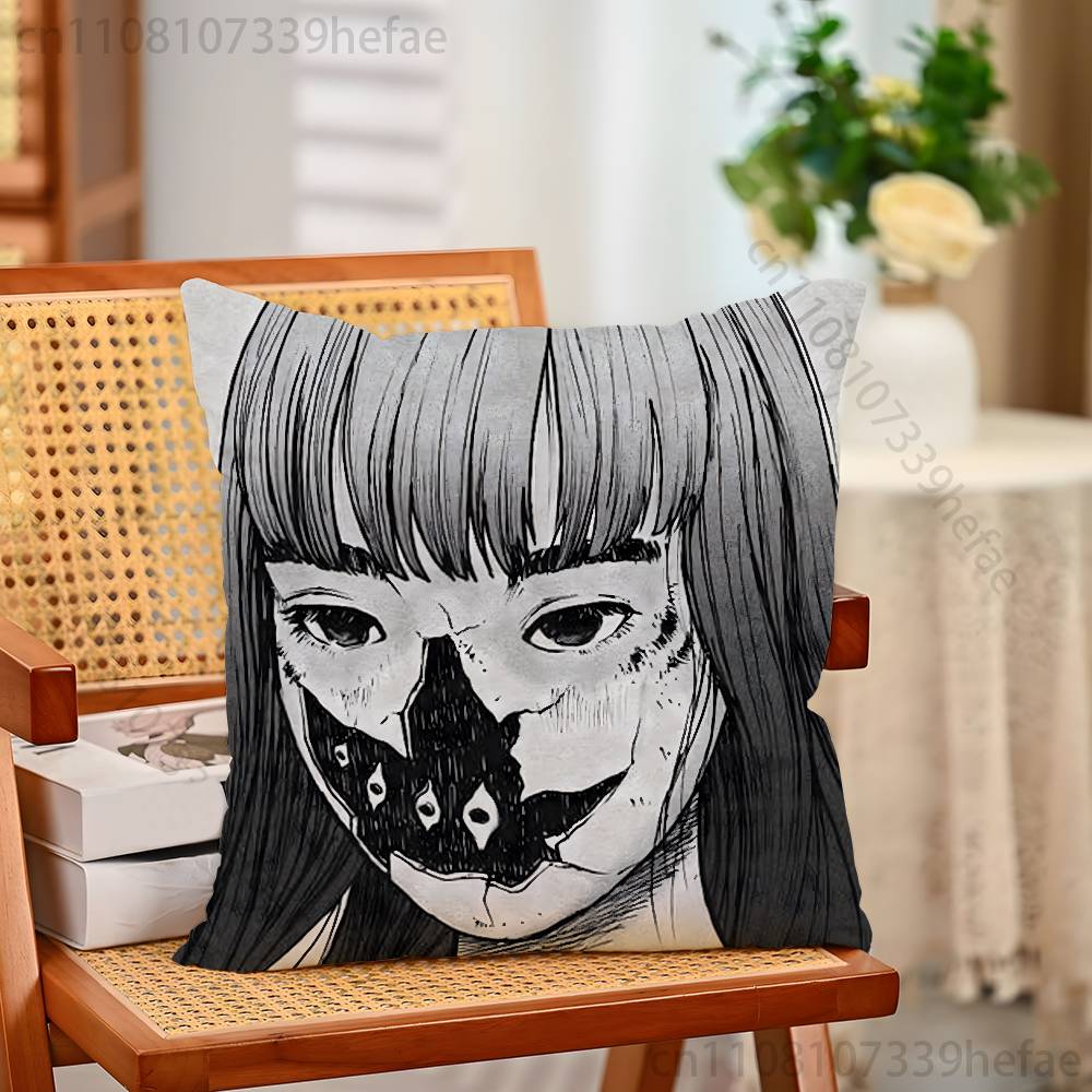 GGoodnight Oyasumi PPunpun Pillow Case Plush Pillow Cases Home Decoration Pillow Cover for Sofa Bed Chair Living Room