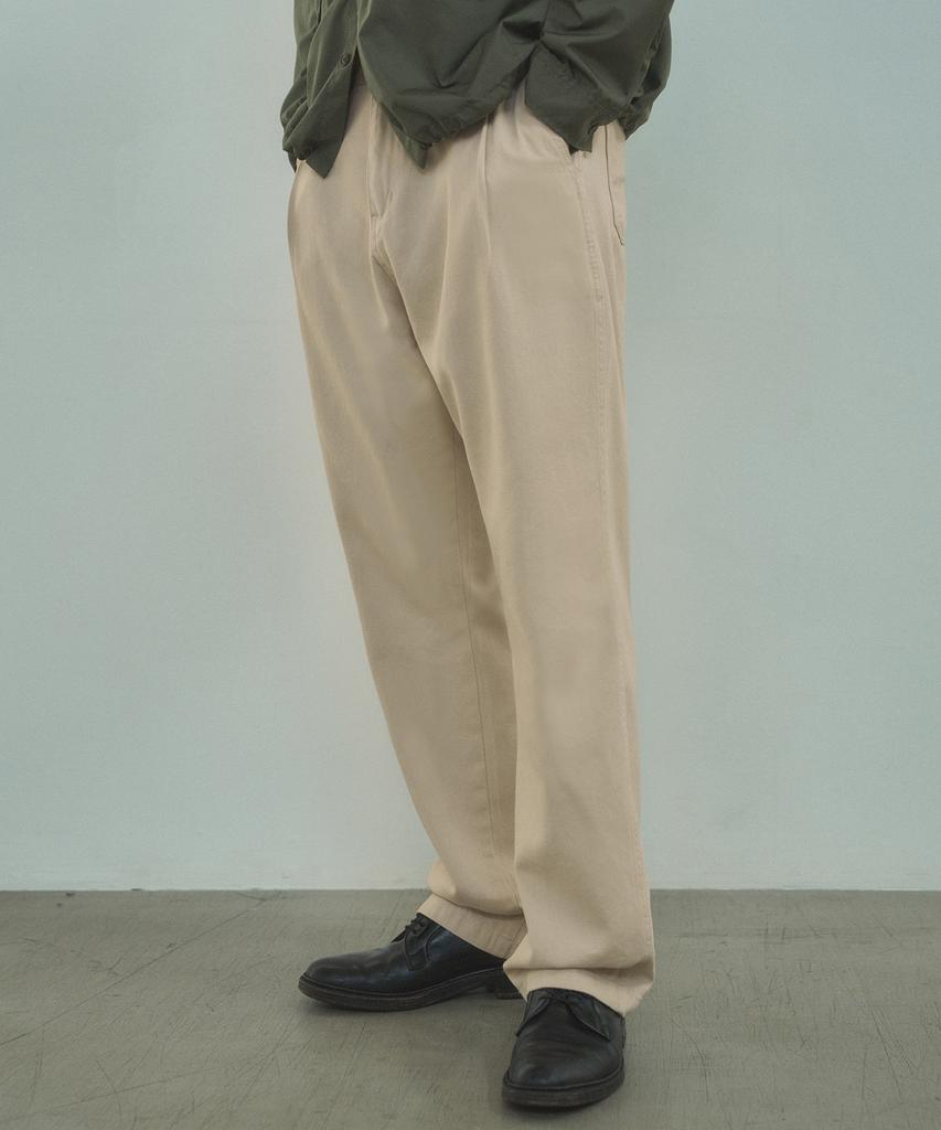 HALBKREIS LAYOUT P10028 One-Tuck Wide Pants_Light Beige