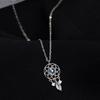Moonlight Stone Dream Catching Net Water Drop Pendant Necklace For Women Exquisite Hollow Out Jewelry Gift YSL