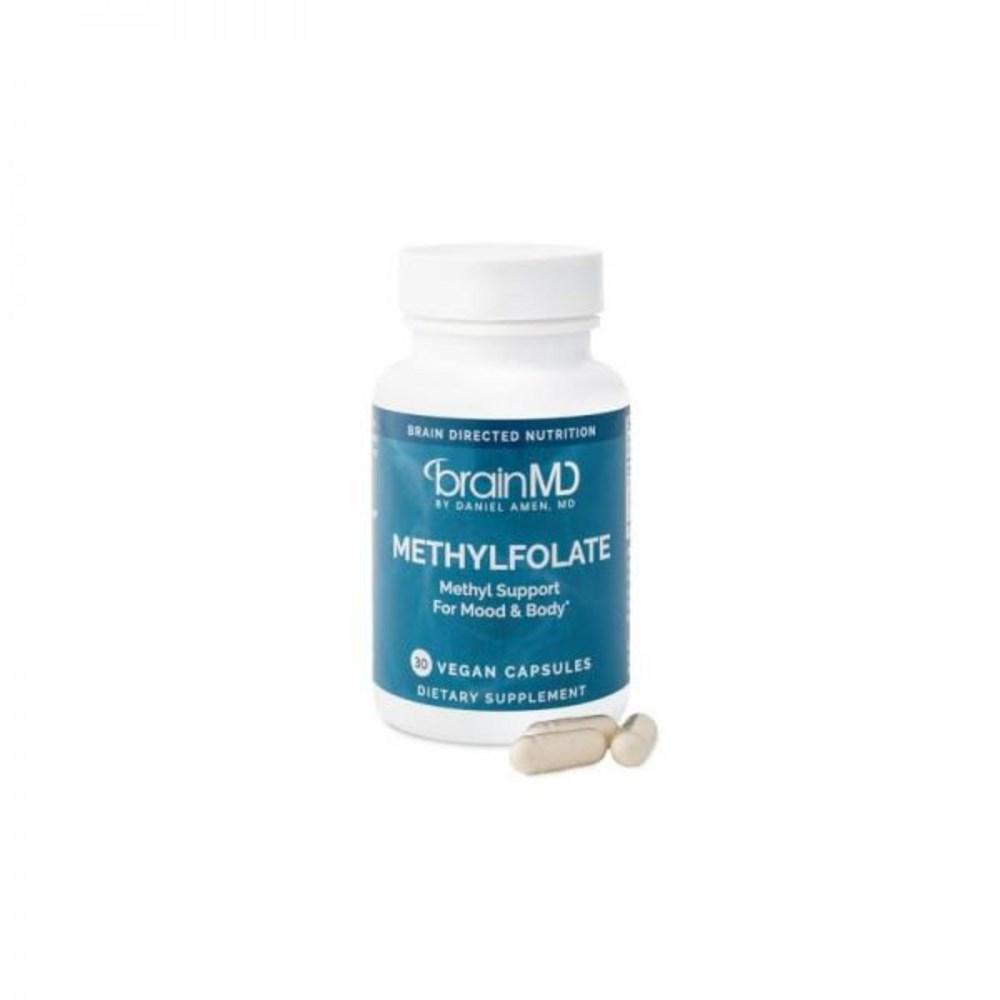 BrainMD Доктор Амен Метилфолат 30 Капсул Мощное Настроение Без Глютена 1 шт
