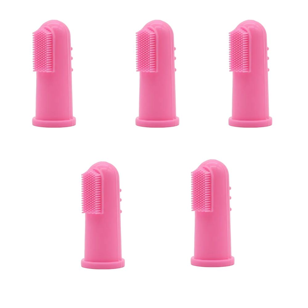 1/3/5/10 шт. Зубная щетка для чистки зубов собак и кошек на палец с футляром для хранения | Щетинки из пищевого силиконового каучука