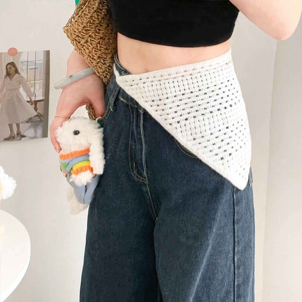 Пояс-кушак Вязаный Треугольный Платок Яркий Фартук-накидка Ретро Пояс на бедра Уличная одежда