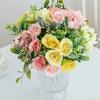 Landscape Simulated Flowers Peony Bridal Bouquet Fashion Artificial Rose Flower Home Decor