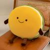 Cute Bread Burger Throw Pillow Sofa Living Room Girls Sleeping Plush Backrest Pillow Office Waist Pad Cushion