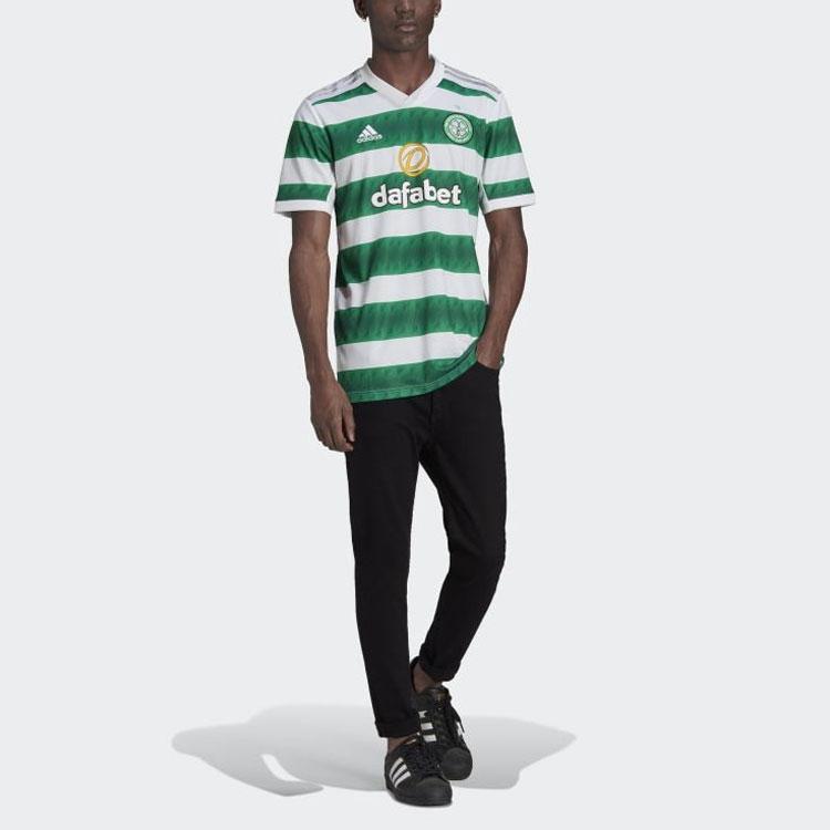 Adidas Футболка с V-образным вырезом и полосатым логотипом, мужские топы, многоцветная HA5444