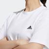 Adidas Однотонная свободная футболка с коротким рукавом, женские топы, белый цвет HC2541