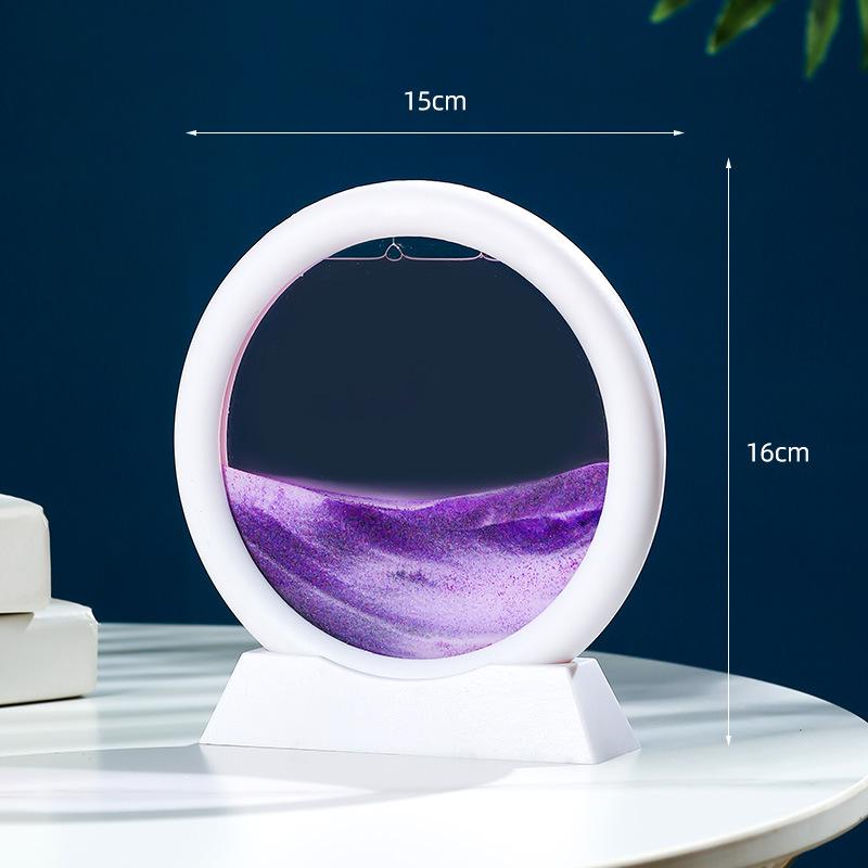 Sandscape Рамка для живой песочной анимации Зыбучий песок 3D Динамические жидкие песочные часы Кинетическая песочная картина Текущий песок Офис Домашний декор Подарки