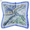 Tony&Candice 100% Silk Scarf Square Women 53*53CM  Scarves Ladies Ring&Wrap Oil Pattern Luxury Style  Soft Satin Neckerchief