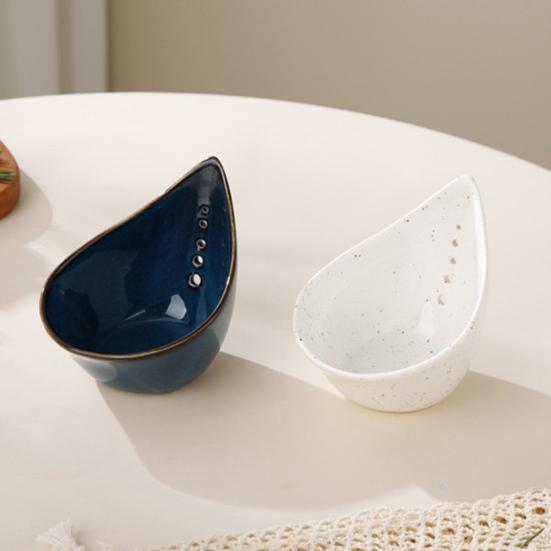 Керамическая миска-очиститель для кинзы с 5 отверстиями для очистки, гладкая, глазурованная, безопасная для посудомоечной машины, инструмент для очистки листьев, кухонный инструмент