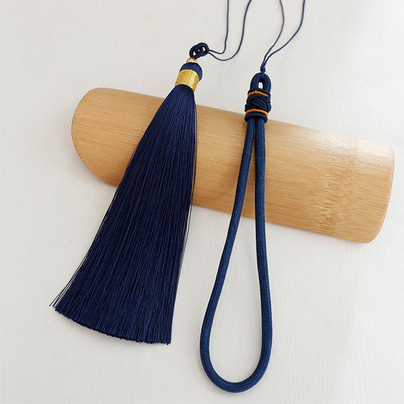 Nylon Pineapple Knot Hanging Rope with Tassels and Double Pull Rings - Car Gift Pendant