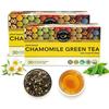 TEACURRY Chamomile Green Tea (60 Tea Bags) - Helps with Sleep, Relaxation - Chamomile Green Tea Bags | Chamomile Green Tea Leaves