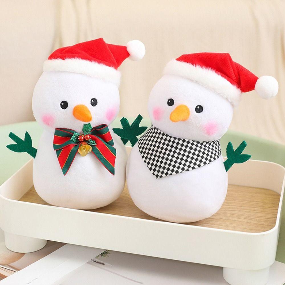 Anime Christmas Snowman Pendant Fluffy Xmas Ornament Snowman Plush Toy  Christmas Gift