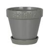 Dulton Botany Pot 6 Gray A Flower Pot Decorated with an Embossed Logo and Earth Colors BOTANY 6 Height Diameter 18cm No. 16.5cm G21-0395L/GY