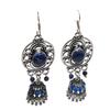 Lapis Lazuli, Topaz Gemstone 925 Sterling Silver Earring 3.55"