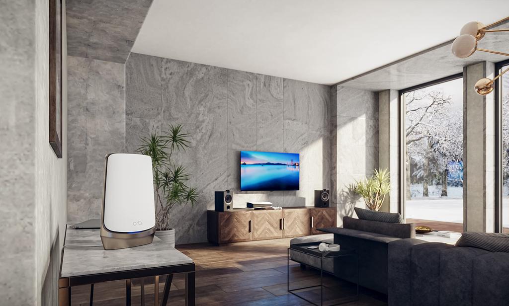 NETGEAR Orbi WiFi6E 6 ГГц совместимый AXE11000 четырехдиапазонный Mesh WiFi набор из 3 беспроводных маршрутизаторов LAN 11ax RBKE963 бесплатная 3-летняя гарантия оснащен 10G WAN