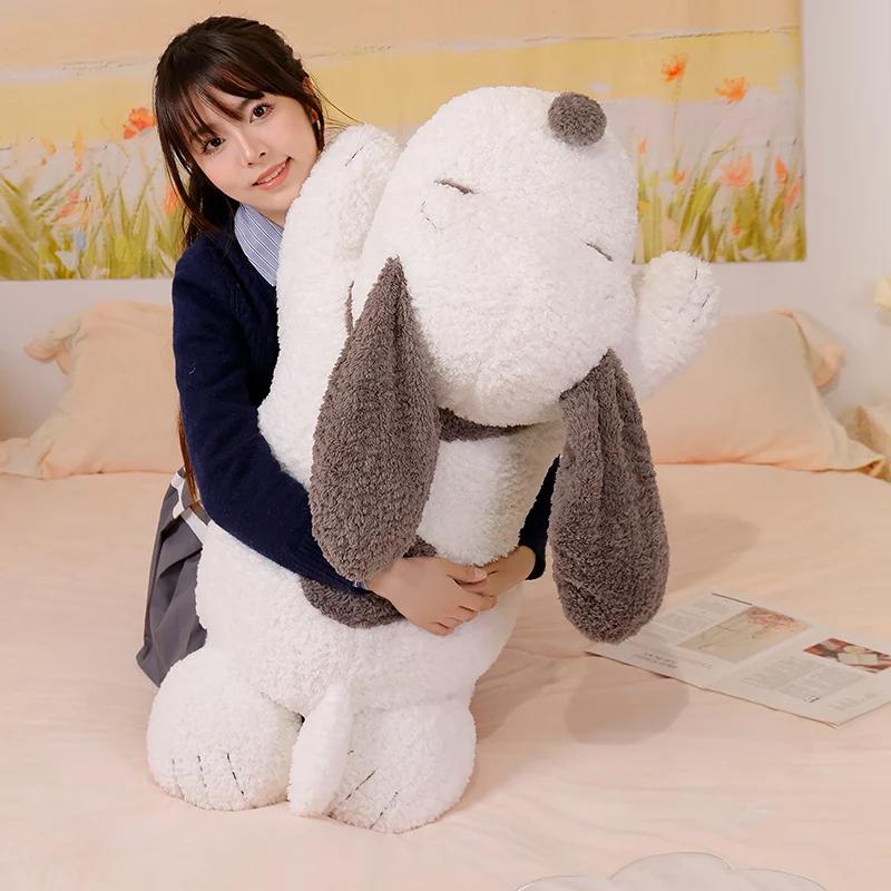 Мультяшная спящая собака, плюшевая игрушка, щенок, мягкая обнимающаяся подушка, мультяшная игрушка в виде животного, подарок на Рождество и день рождения для маленьких девочек