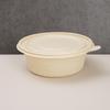 NHZHIW 500ml Disposable Corn Starch Round Bowl Meal Boxes
