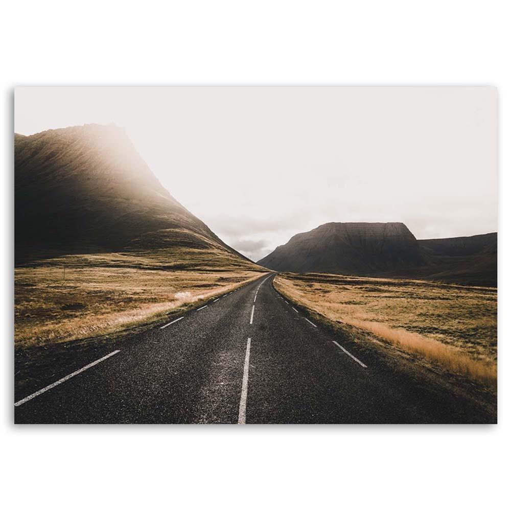 Canvas Print Road Mountains Nature