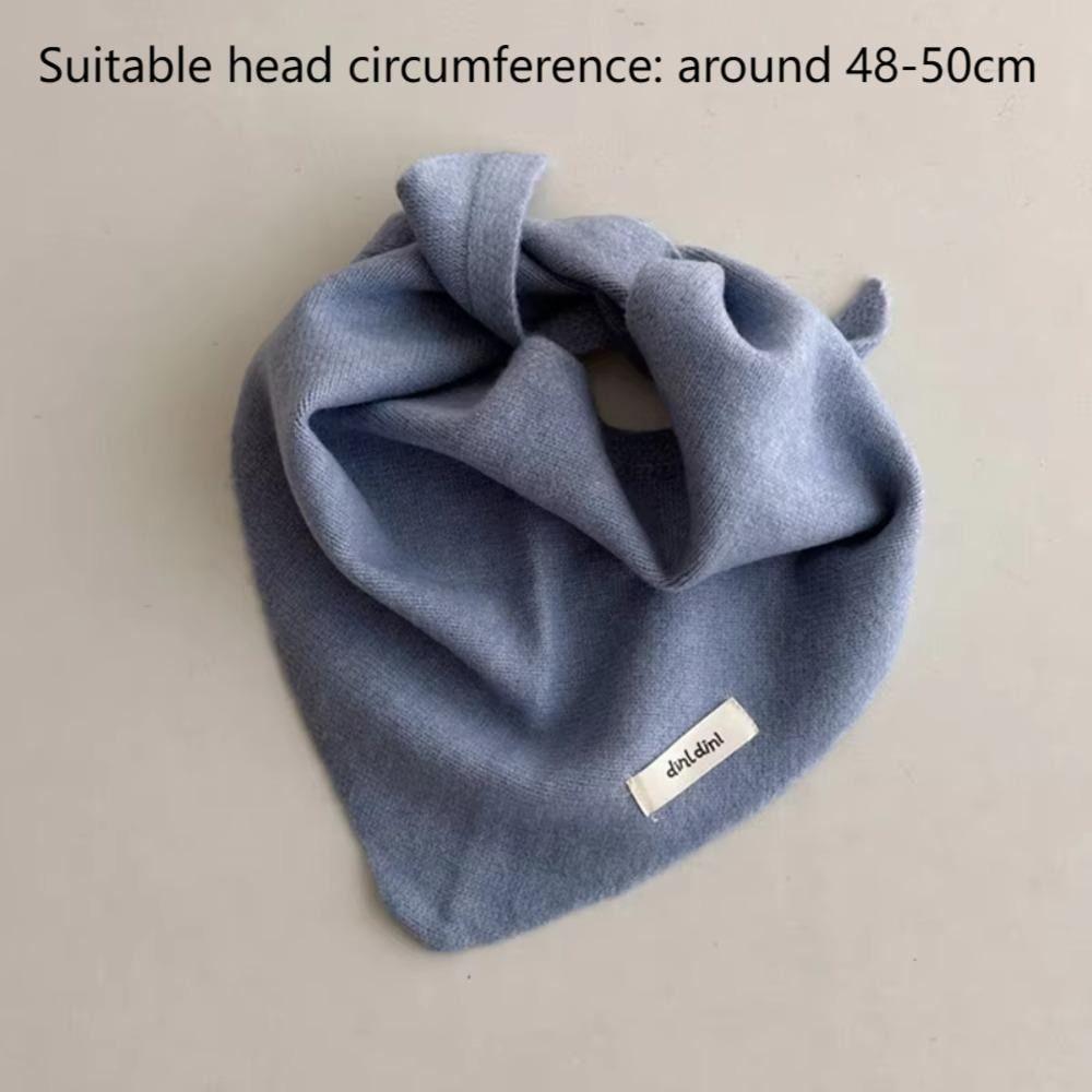 Windproof Triangle Scarf Coldproof Warm Neckerchief Simple Kids Collar  Autumn Winter