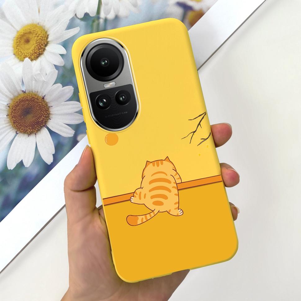 For Oppo Reno10 Case Luxury Colourful Painted Cover Soft Silicone Phone Case For Oppo Reno 10 Reno10 Pro 5G Back Cover Bumper