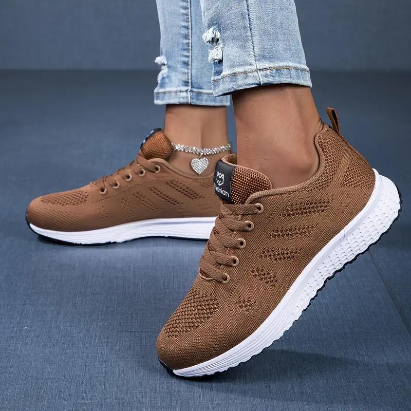Модная летняя женская уличная дышащая модная теннисная обувь на плоской подошве, нескользящая, на шнуровке, повседневная сетчатая обувь, Zapatos De Mujer