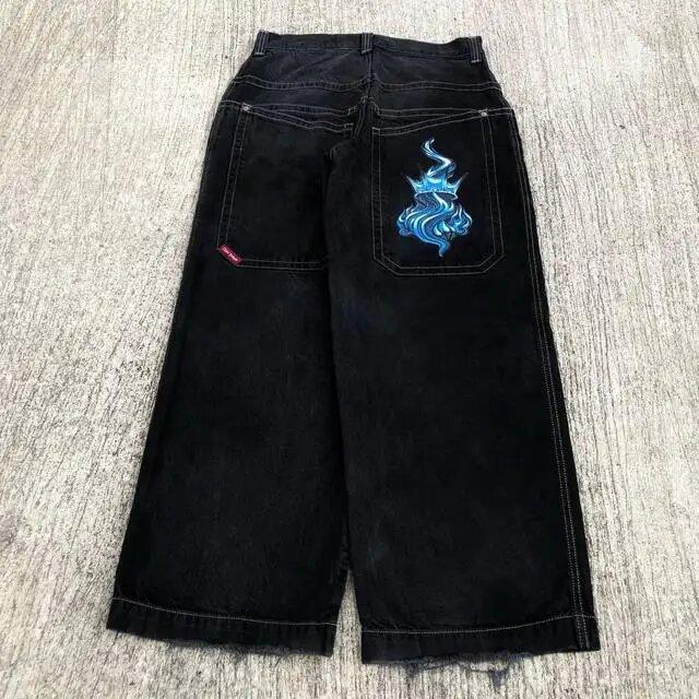 Интернет-магазин JNCO Джинсы с принтом свободного кроя Мужские Харадзюку Хип-Хоп 2K Повседневные Широкие Джинсы Оптом
