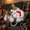Натуральные игрушки с кошачьей мятой Рождественская игрушка для домашних кошек, Набитая кошачья жевательная игрушка с сетчатой поверхностью для снятия зуда при прорезывании зубов, Трубка для котят, Интерактивная гибкая трубка