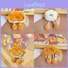 Bread Sausage Toast Adorable Mini Bear Plush Keyring Extensible Feet Cartoon Kid