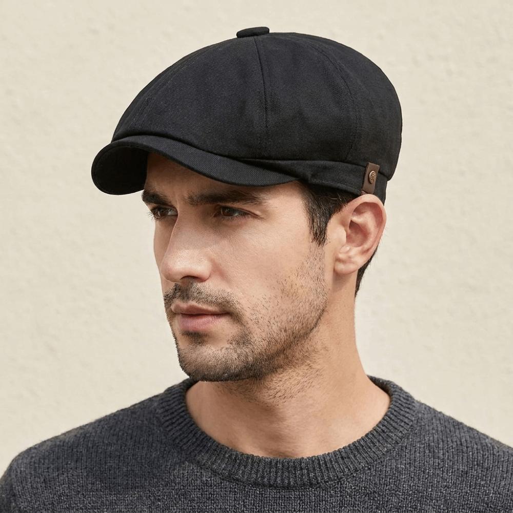 Lightweight Newsboy Cap Solid Color Octagonal Hat British Style Men Painter Hat Women