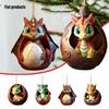 Cartoon Dragon Egg Car Hanging Decoration Christmas Tree Ornament Gift Acrylic/glass Material Cartoon Style Multiple Color Options Interior Car Decor