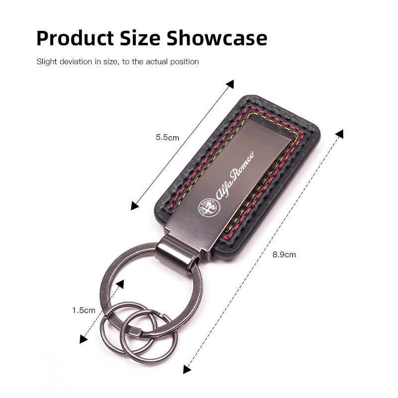 Car Stickers For Alfa Romeo Metal/Leather Car Logo Key Chain Boutique Keychain Keyring Pendant For Alfa Romeo 4C 159 166 Spider