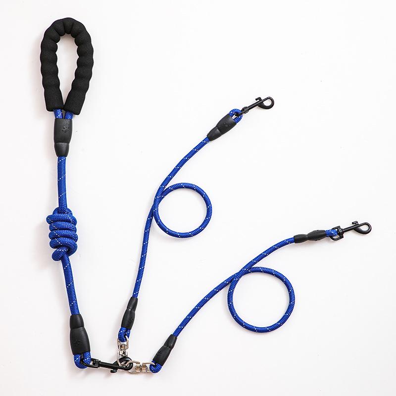 «Светоотражающий радужный поводок для двух собак — моноволоконный поводок для домашних животных»