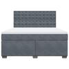 Cadre de lit avec matelas - Maison Exclusive - Velours gris foncé - 180x200cm - Tête de lit réglable