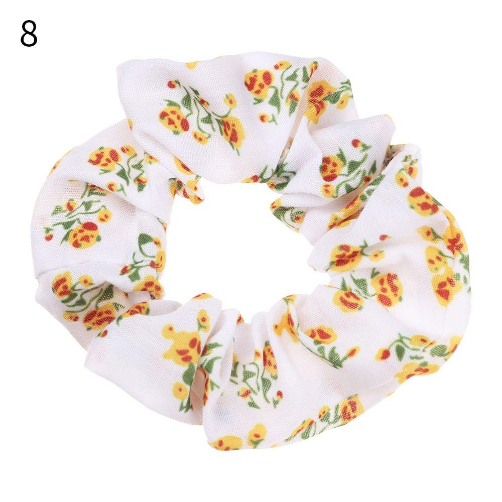 Стиль Цветок Аксессуары для волос Клетчатый принт Желтые резинки Резинки для волос Веревка для волос Головной убор для девочек