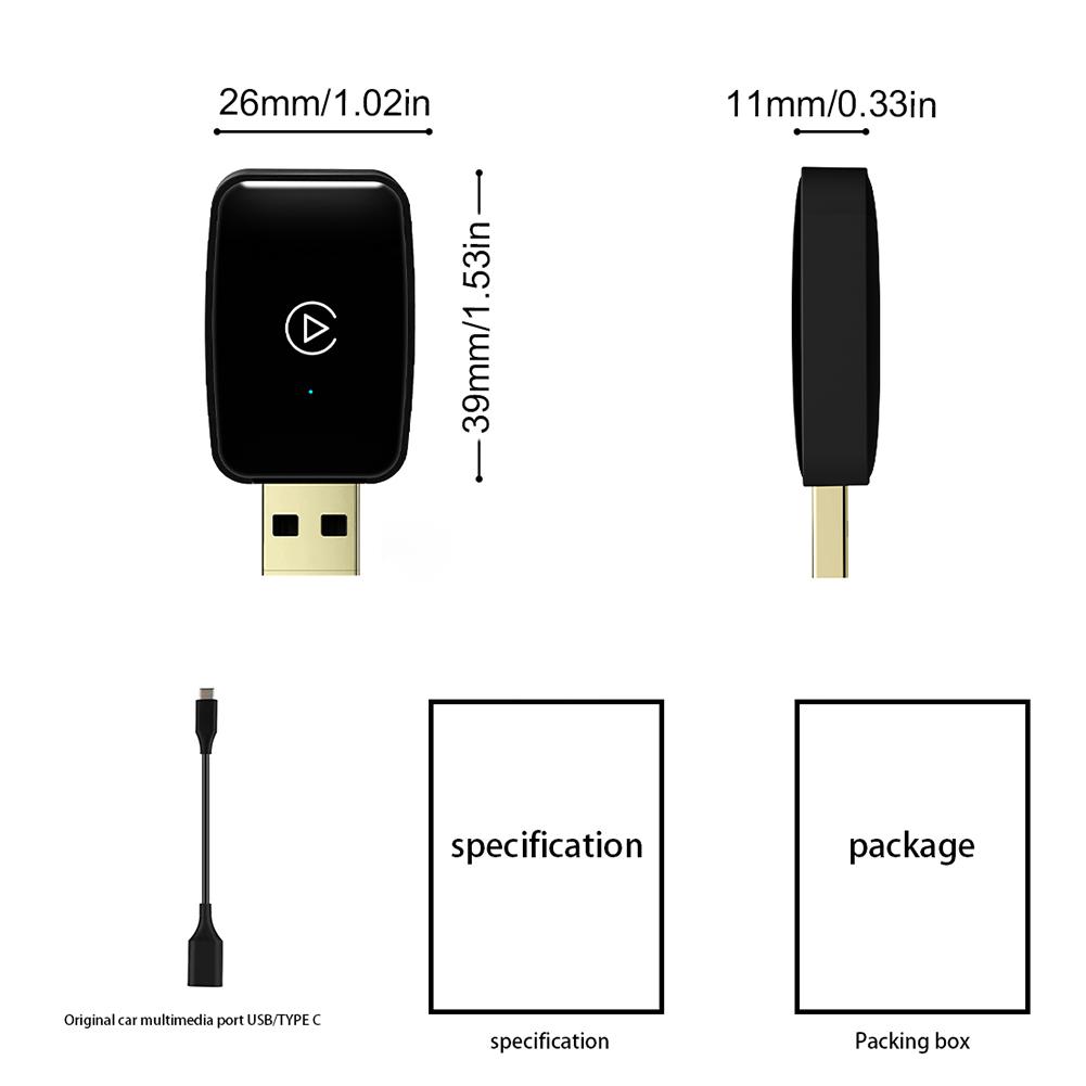 Smart AI Box BT WiFi 5.8G беспроводной CarPlay Android Auto адаптер Plug and Play Smart Link для проводных Carplay Android Auto автомобилей