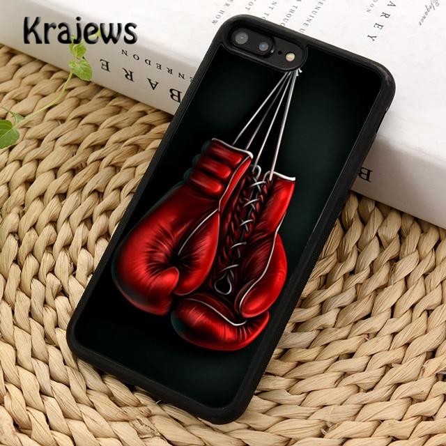 Krajews Boxing Gloves Hanging on a Wall Soft Phone Case For iPhone 17 Air 16 15 14 plus 11 12 13 pro max coque Fundas