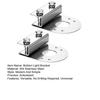 2Pcs Bottom Light Bracket for Watermelon Lamp Stainless Steel Clamp-On Mount No Drilling Required Anti-corrosion Lamp Mount for Semi-Trucks Lighting