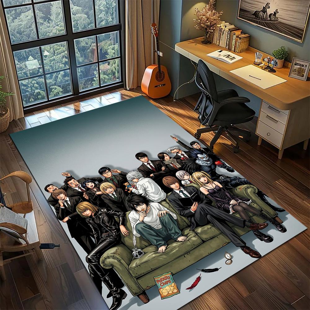 Death Note Carpet Floor Mat Non Slip Washable Large Area Gamer Bedroom Home Room Decor YUN6512