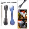 Camping Tool Environmental Portable Long Handle Spoon Cutlery Fork Pure Titanium Cookware Outdoor Picnic Accessorey Cutlery
