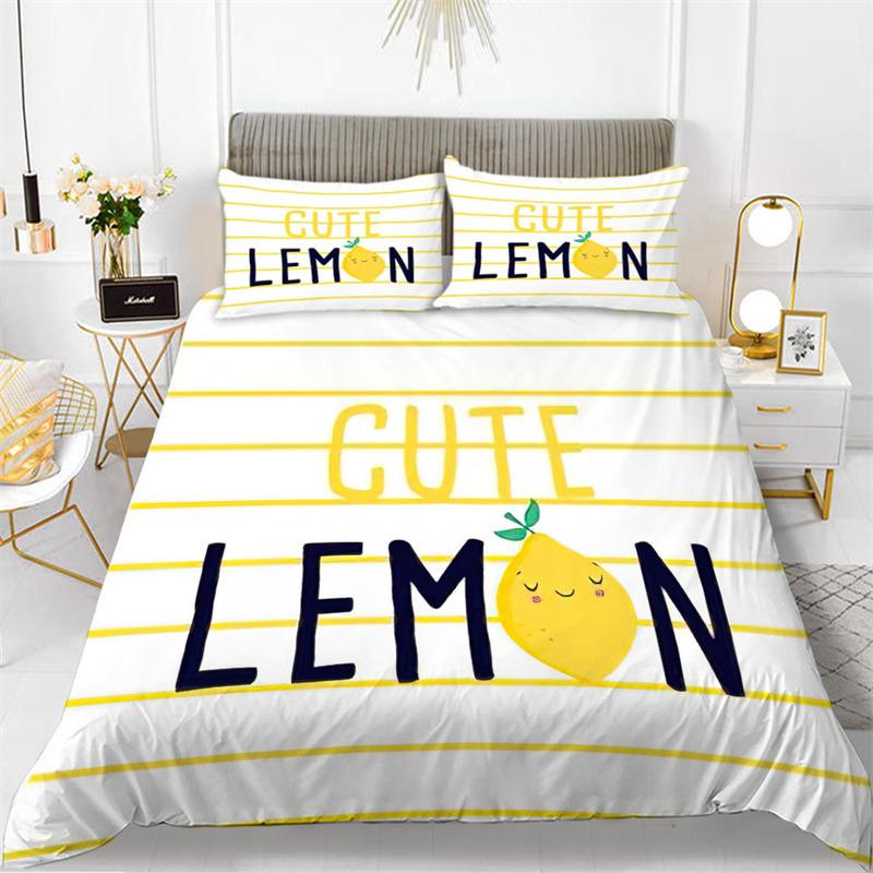 Cute Chic Fruit Bedding Collection For Kids Girls Boys Room Decor Tropical Pineapple Cherry Pomegranate Print Duvet Cover Pillowcases
