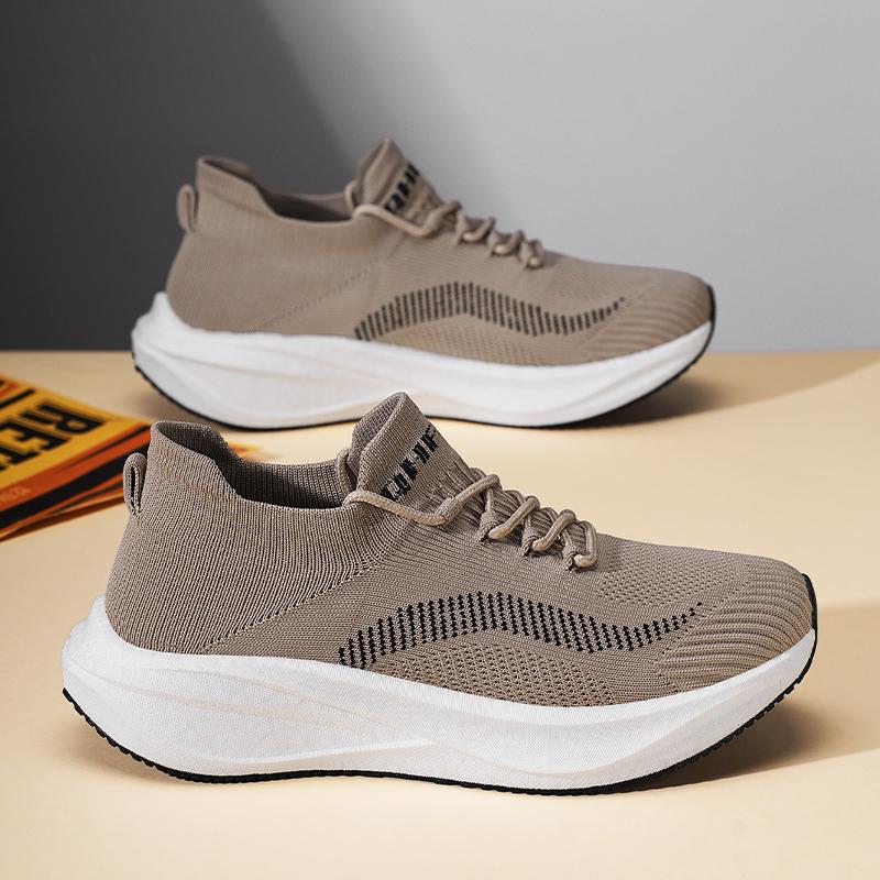 Mens Running Shoes 2026 New Breathable Lightweight Cushioning Daily Leisure Sports Shoes Comfortable Flat Sneakers for Man
