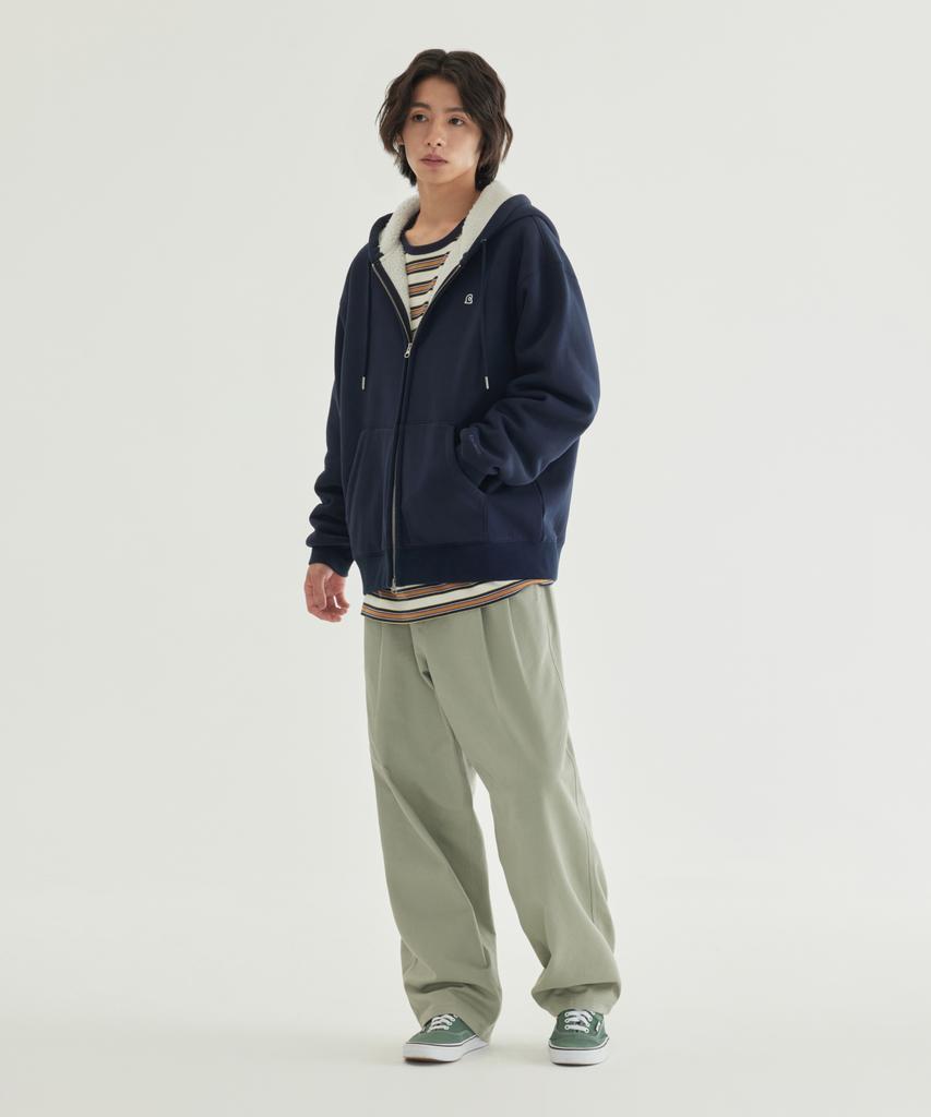 Covernat Signature Symbol Boa Zip-Up Hoodie Dark Navy
