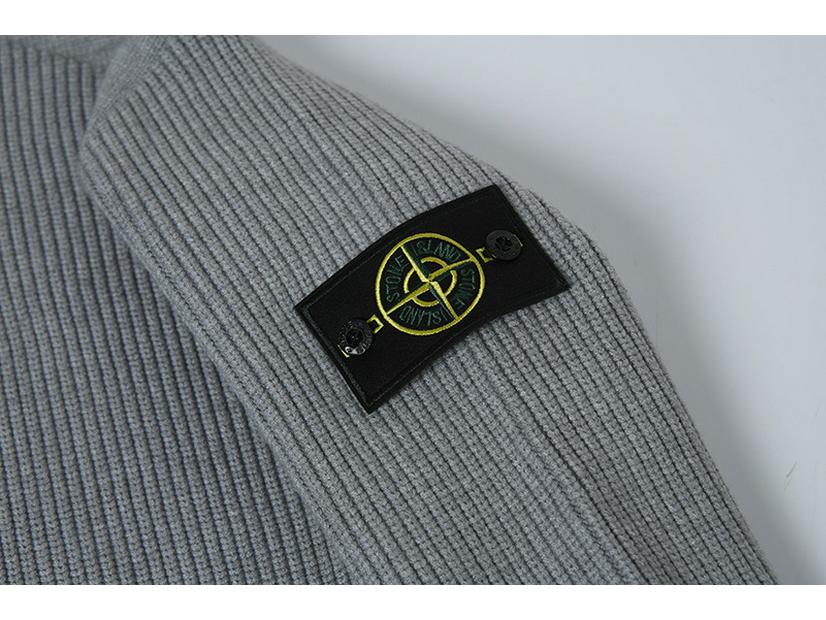 Men's Solid Color Zip-Up Long Sleeve Knitted Cardigan - Autumn/Winter