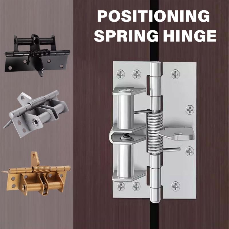 3Pcs Self Closing Spring Door Hinge 90 Degree Positioning Automatic Door Closers Hinge Hardware for Wood Door Cabinet