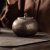 Винтажная ржавая глазурованная керамическая банка для чая с рисунком молотка, коробка для чая, банка для черного чая, контейнер для хранения чая, домашний креативный чайный набор